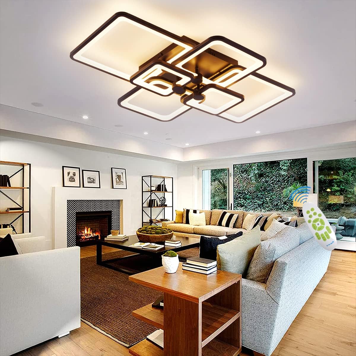 HiHiHomy Modern LED Ceiling Light,Dimmable Ceiling Lights for
